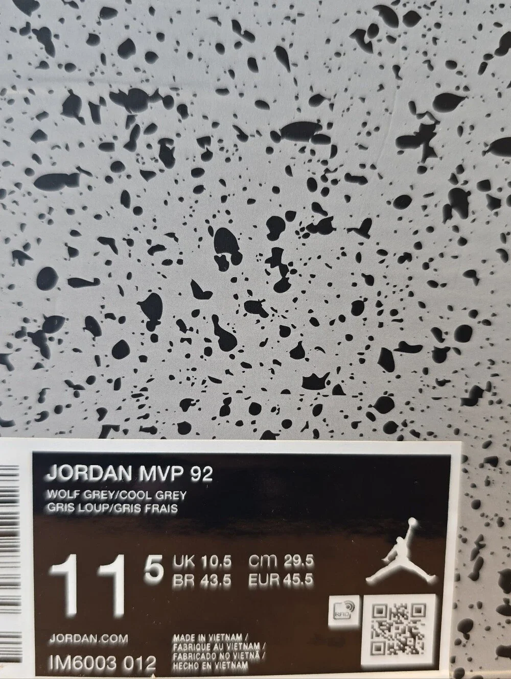 Nike Air Jordan MVP 92 Wolf Grey Suede Mens Size 11.5 2025 Gray  IM6003-012